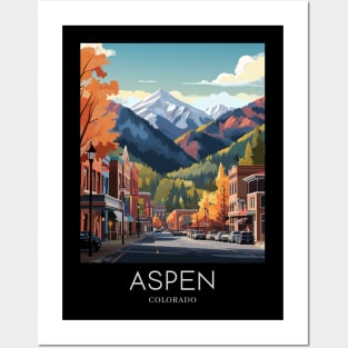 A Pop Art Travel Print of Aspen - Colorado - US Posters and Art